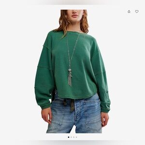 We The Free by Free People Eclipse Long-Sleeve ~ Emerald Green